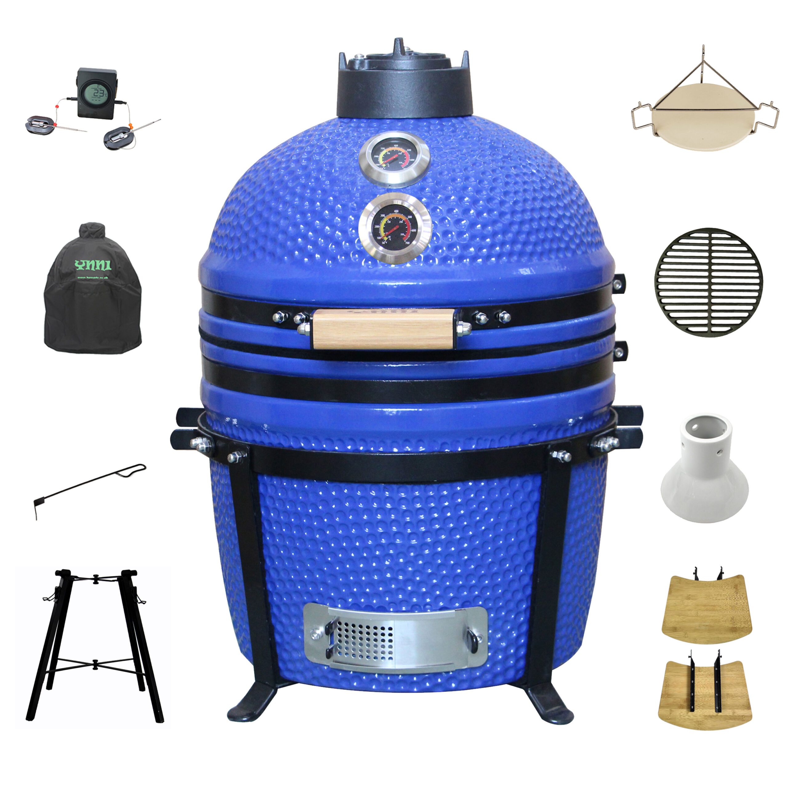 YNNI 15.7-inch Medium Kamado Oven BBQ - Table Stand Bundle with Accessories. - Image 5