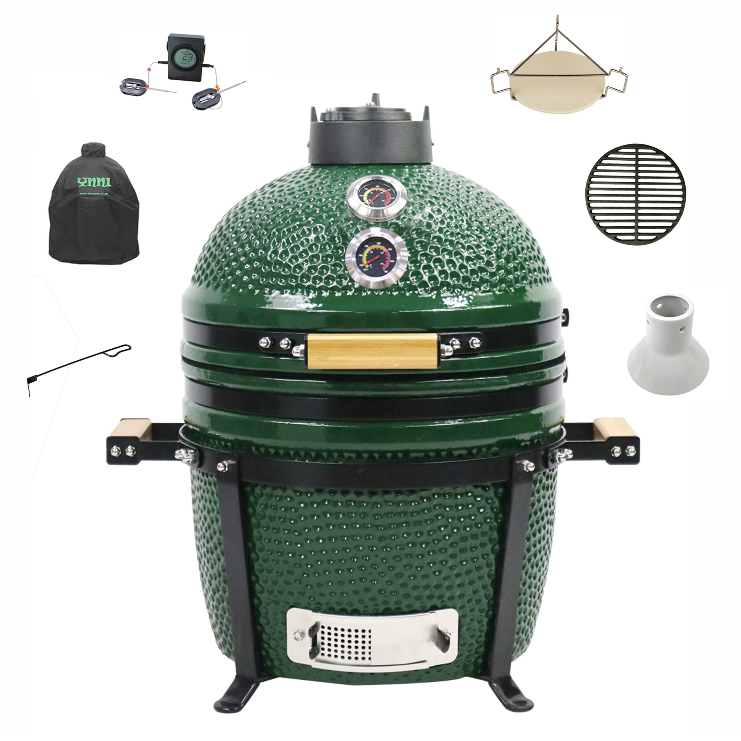 YNNI 15.7-inch Medium Kamado Oven BBQ - Grill Egg Bundle with Accessories. - Image 1