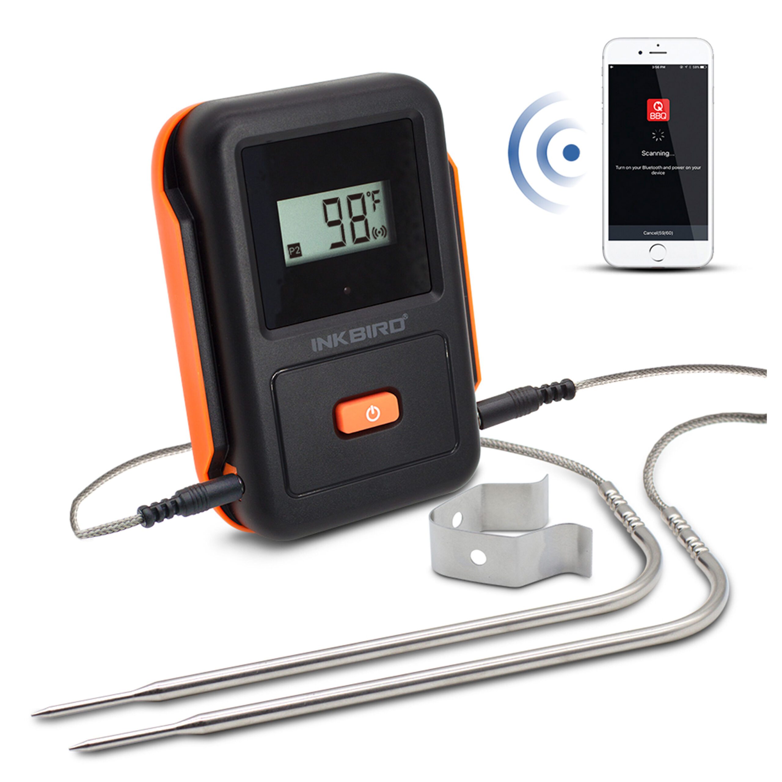 YNNI INKBIRD IBT2XB Digital Thermometer with Ultra High Temperature Silicon Bung - Image 1