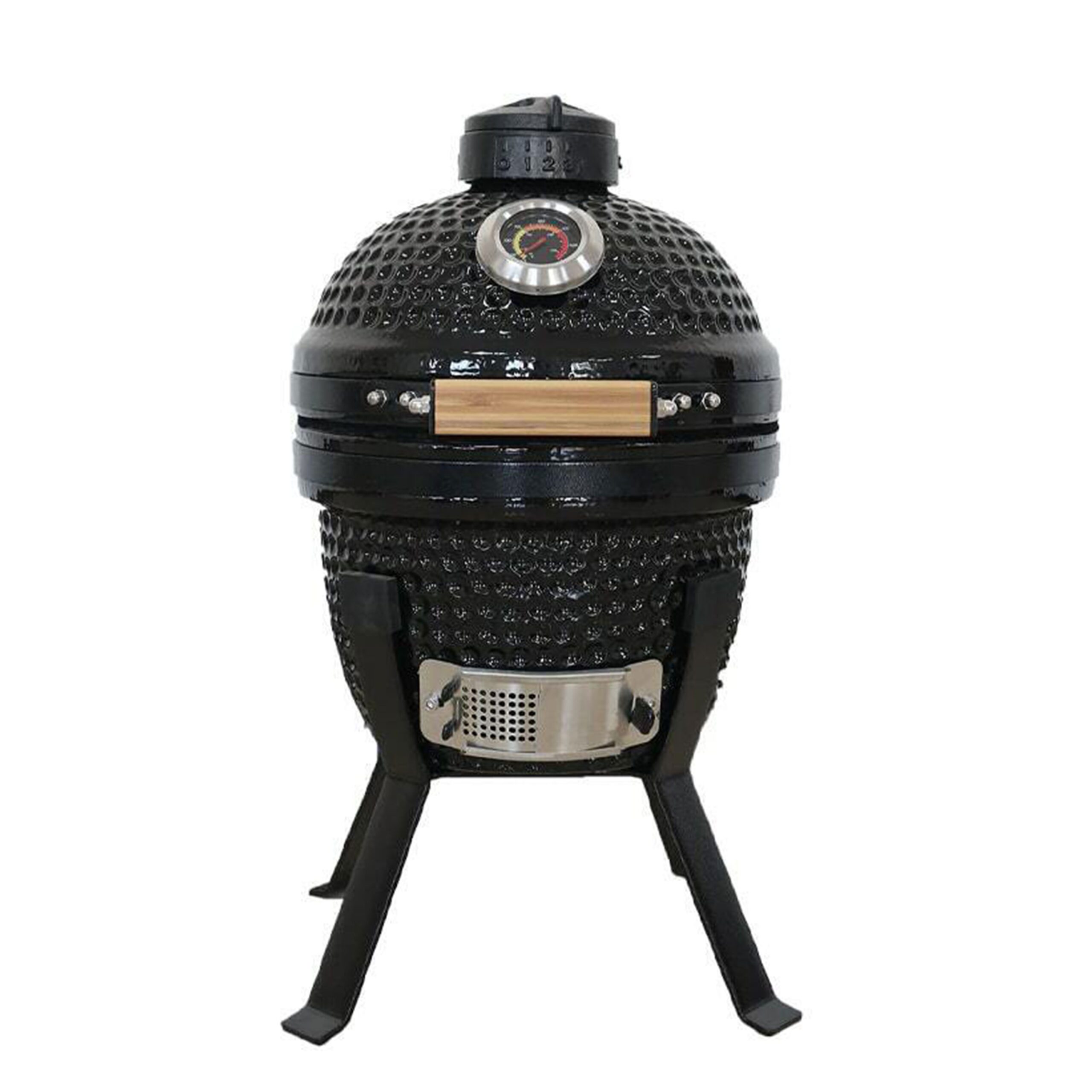 YNNI 13-inch Kamado Oven BBQ - Grill Egg with Black Powder Coated Stand - Ideal for smaller patios and balcony