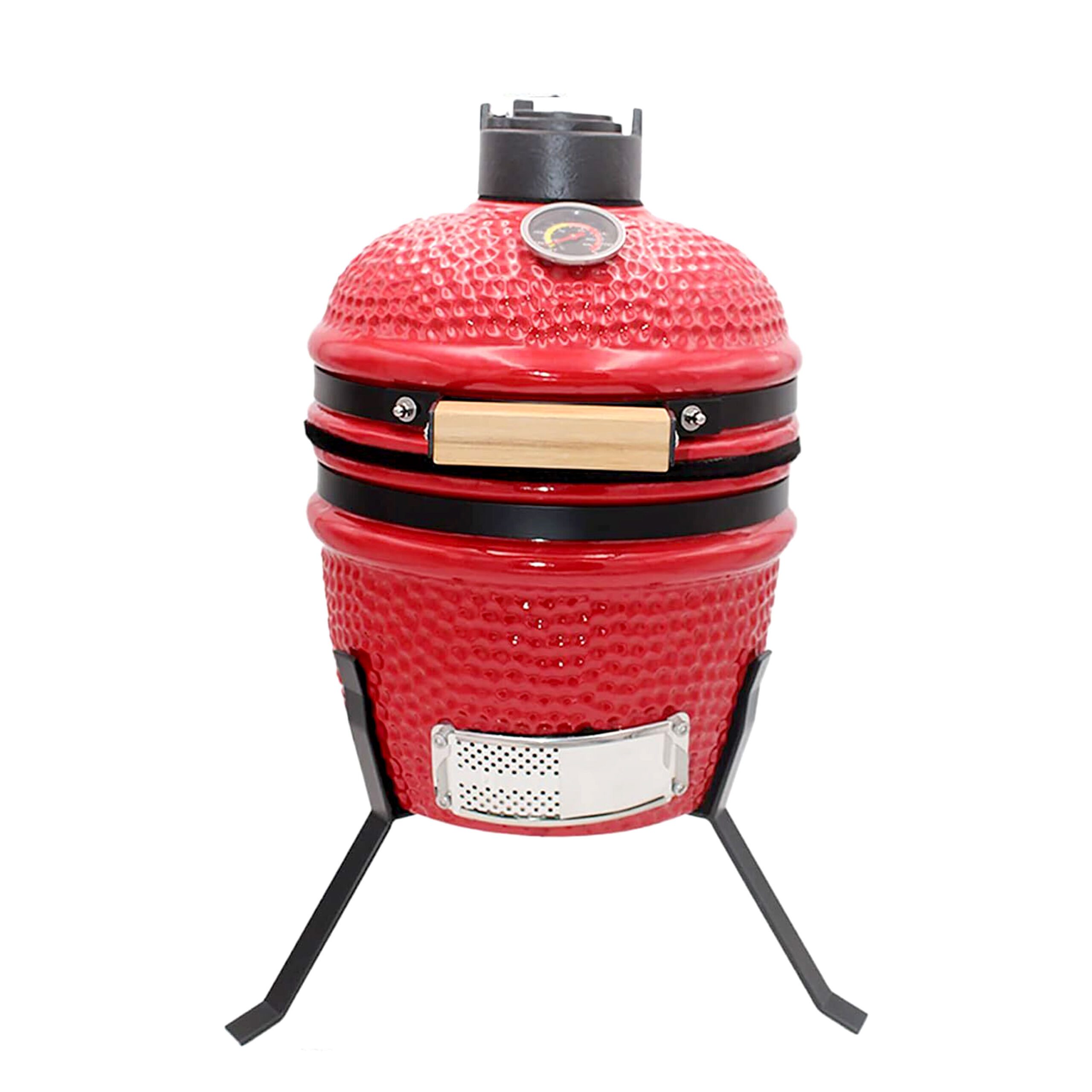 YNNI 13-inch Kamado Oven BBQ - Grill Egg with Black Powder Coated Stand - Ideal for smaller patios and balcony
